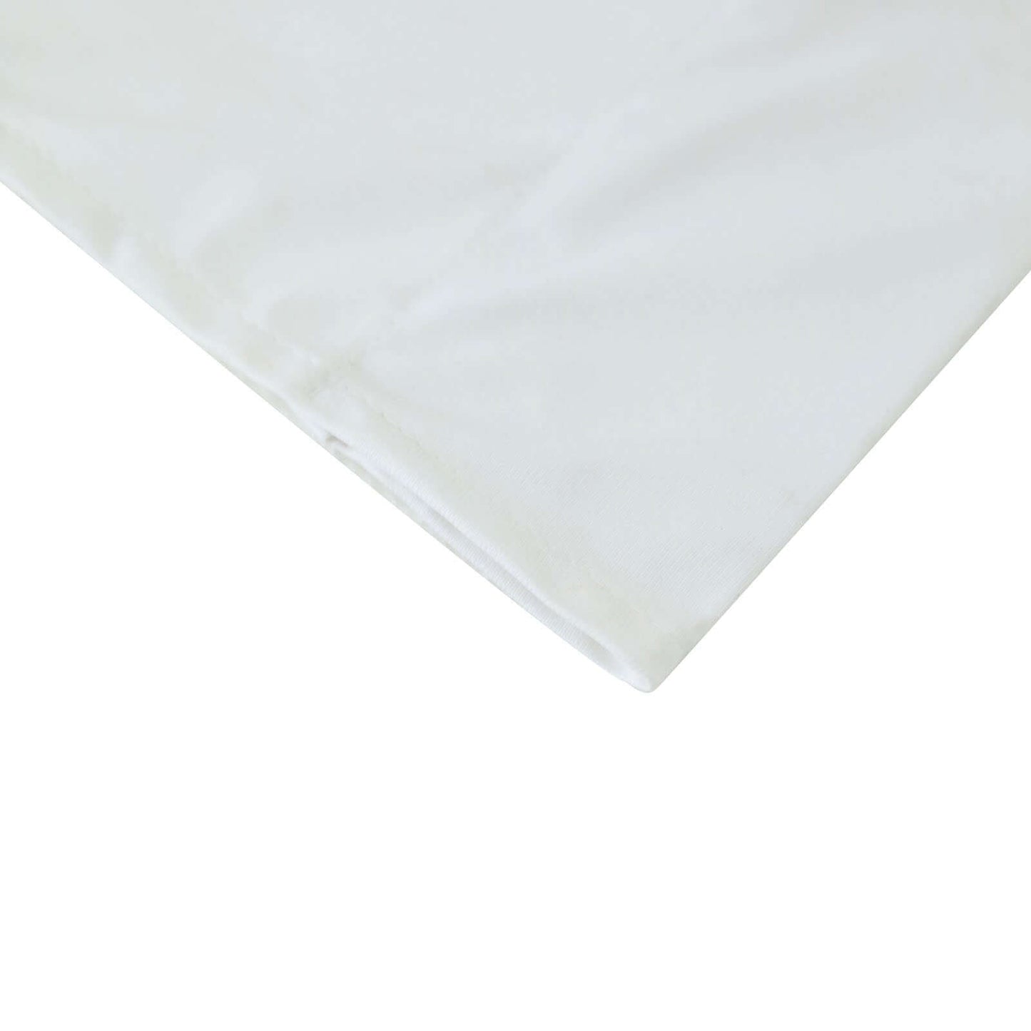 White Scuba Polyester Ceiling Drape Backdrop Curtain Panel, Commercial Grade Fire Retardant Wrinkle Free Draping Fabric With Rod Pockets - 5ftx30ft