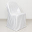 Scuba Stretch Folding Chair Cover White - Wrinkle Free & Durable Slipcover