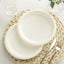50-Pack Bagasse 9" Round Dinner Plates in White Biodegradable - Biodegradable Disposable Sugarcane Party Plates for Outdoor Celebrations & Picnics