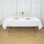 Premium Polyester 54"x96" Rectangle Tablecloth White - Durable 220GSM Stain-Resistant Fabric for Weddings & Events
