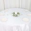 Taffeta 132" Round Tablecloth White - Seamless Accordion Crinkle Design for Exquisite Occasions