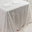 Premium Crushed Velvet 90"x156" Rectangle Tablecloth White - Reusable Soft & Sophisticated Seamless Table Cover