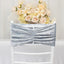 5 Pack Crushed Velvet Chair Bands Dusty Blue Wide Ruffle Style - Textured Chair Sashes for Stunning Event Decor - 8"x15"