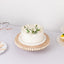 Wooden Pedestal Cake Stand Round Rustic Design with Beaded Edge Natural - Farmhouse Cupcake Holder Serving Tray 12"