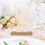 20-Pack Wooden Wedding Table Numbers Natural 1-20 with Holder Base - Perfect Rustic Signs for Receptions 6"