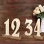 20-Pack Wooden Wedding Table Numbers Natural 1-20 with Holder Base - Perfect Rustic Signs for Receptions 6"