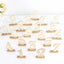 20-Pack Wooden Wedding Table Numbers Natural 1-20 with Holder Base - Perfect Rustic Signs for Receptions 6"