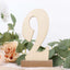 20-Pack Wooden Wedding Table Numbers Natural 1-20 with Holder Base - Perfect Rustic Signs for Receptions 6"