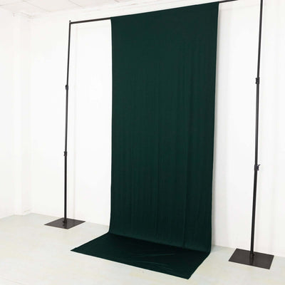 Hunter Emerald Green 4-Way Stretch Spandex Event Curtain Drapes, Wrinkle Free Backdrop Event Panel with Rod Pockets - 5ftx12ft
