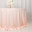 Scuba Round 132" Tablecloth Blush - Wrinkle Free & Stain Resistant Seamless Table Cover