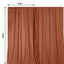 2 Pack Terracotta (Rust) Scuba Polyester Event Curtain Drapes, Durable Flame Resistant Backdrop Event Panels Wrinkle Free with Rod Pockets - 10ftx10ft