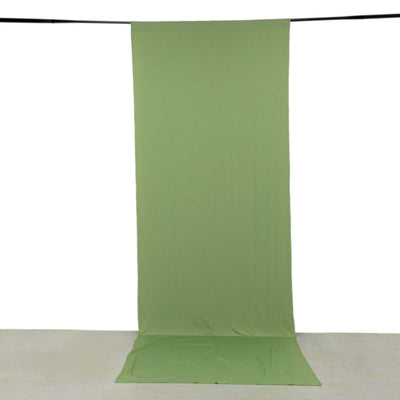 Sage Green 4-Way Stretch Spandex Event Curtain Drapes, Wrinkle Free Backdrop Event Panel with Rod Pockets - 5ftx14ft