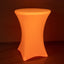Glow Neon Orange Fitted Spandex Cocktail Tablecloth â€“ 30" Round, Wrinkle-Free Cover