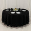 Lamour Satin 108" Round Tablecloth Black - Durable & Silk-Like Table Cover for Classy Weddings & Events