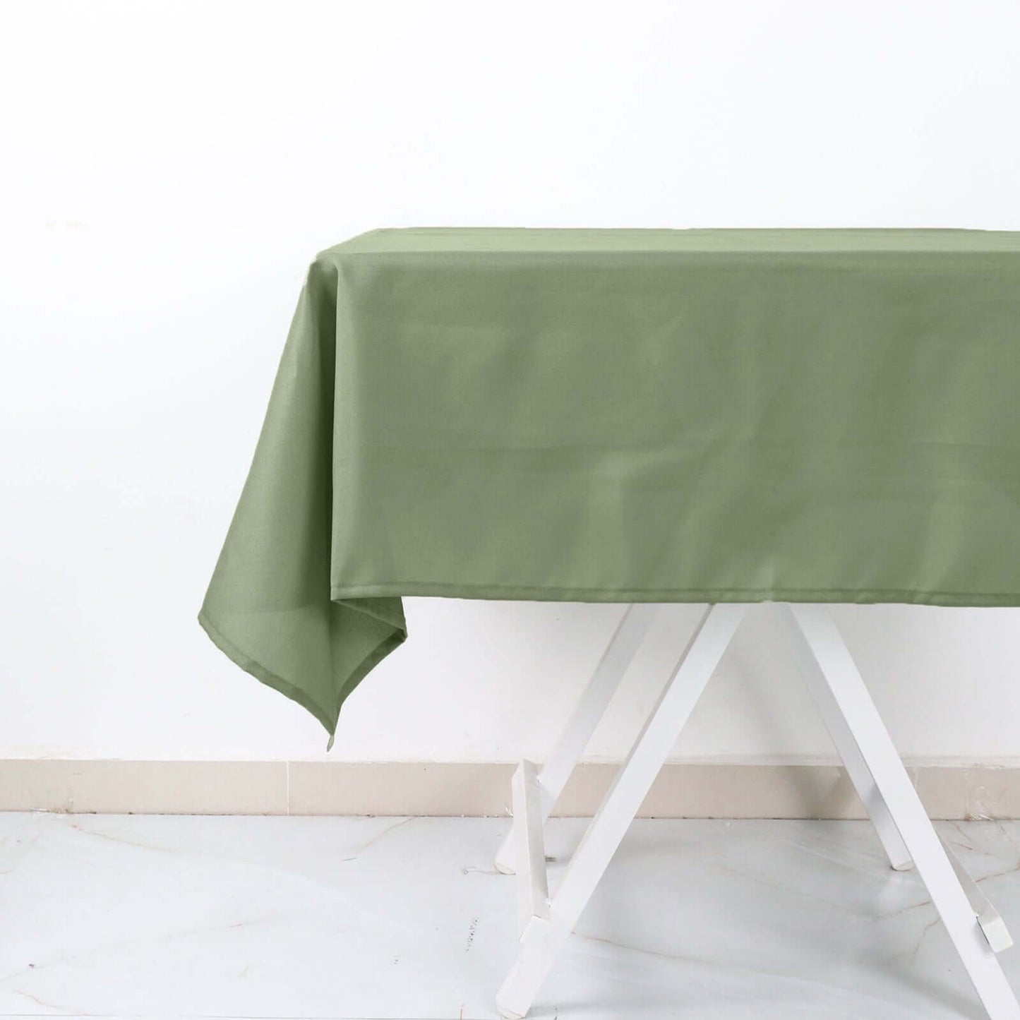 Polyester Square 54"x54" Tablecloth Dusty Sage Green - Wrinkle-Resistant & Durable Table Cover