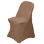 Stretch Spandex Chair Cover Taupe for Folding Chairs - Reusable & Wrinkle-Resistant 160GSM Fitted Slipcover