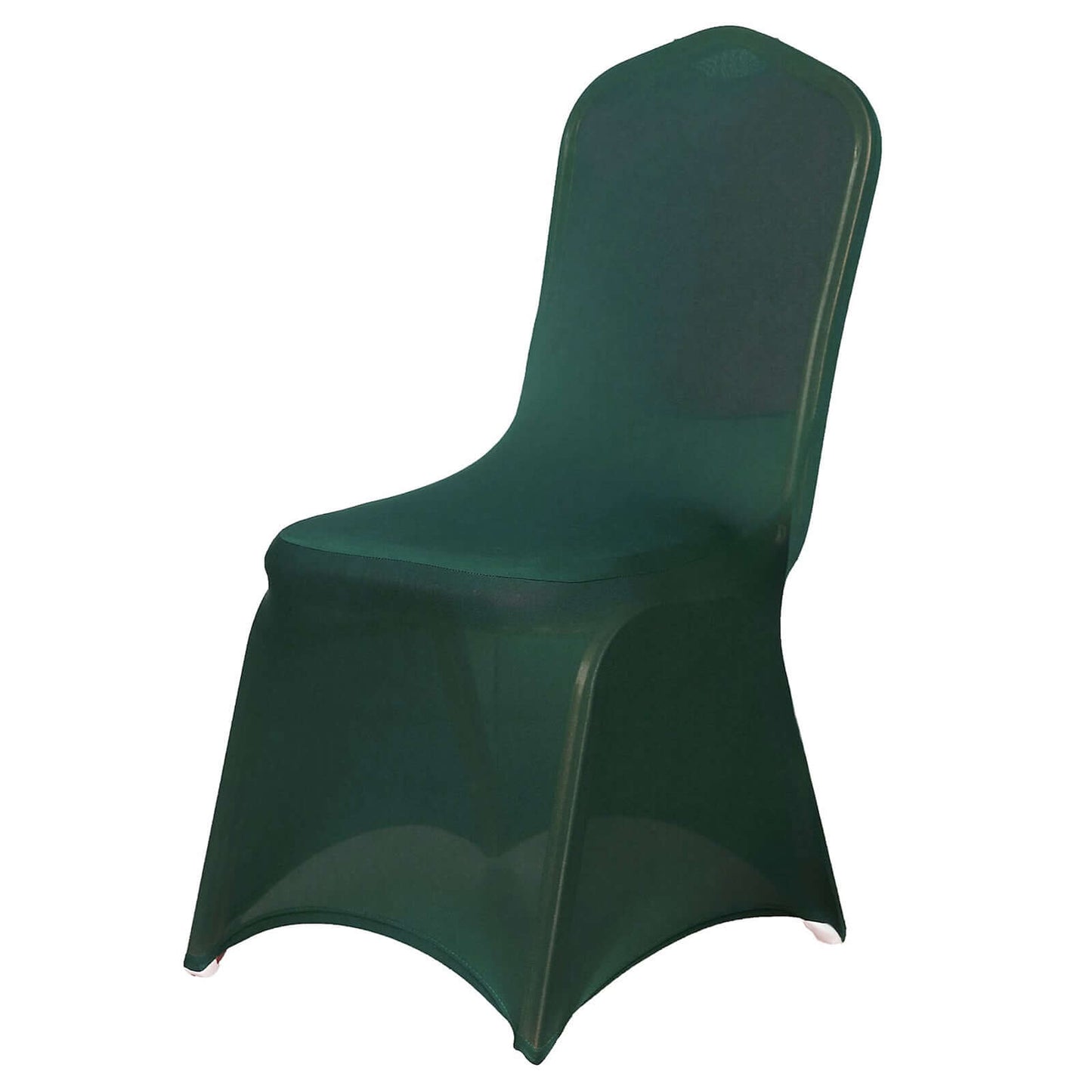 Spandex Chair Cover for Banquet Chairs Hunter Emerald Green - Stretch 160GSM Fabric with Slip-On Slipcover