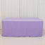 Fitted Polyester 72"x30" Rectangle Tablecloth Lavender Lilac - Durable Table Cover