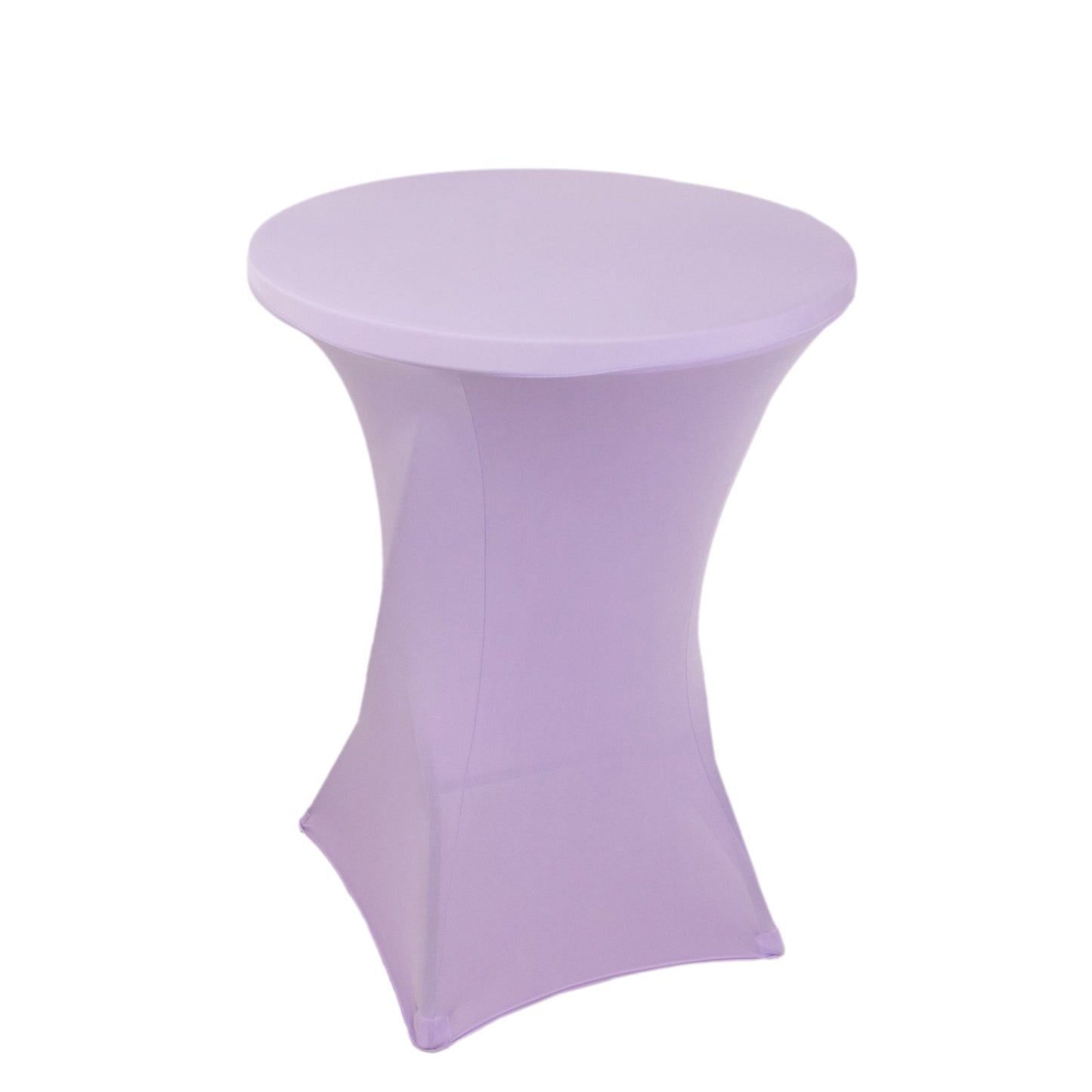 Spandex 30" Round Cocktail Table Cover Lavender Lilac - Easy to Maintain Stretch Fitted Highboy Tablecloth