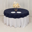 Cotton Blend 70" Round Tablecloth Navy Blue - Wrinkle-Resistant Table Cover