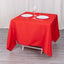 Premium Polyester 70"x70" Table Overlay Square Tablecloth Red 220GSM Wrinkle-Resistant Table Cover