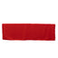 Fitted Polyester 96"x30" Rectangle Tablecloth Red with Open Back Design - Easy to Maintain and Wrinkle-Resistant Table Cover for Trade Shows & Displays