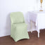 Stretch Spandex Chair Cover Sage Green for Folding Chairs - Reusable & Wrinkle-Resistant 160GSM Fitted Slipcover