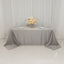 Lamour Satin 90"x132" Rectangle Tablecloth Silver - Soft & Silk-Like Seamless Table Cover