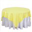 Polyester 70"x70" Table Overlay Square Tablecloth Yellow - Wrinkle-Resistant & Durable Table Cover