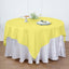 Polyester 54"x54" Table Overlay Square Tablecloth Yellow - Wrinkle-Resistant & Durable Table Cover